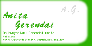 anita gerendai business card